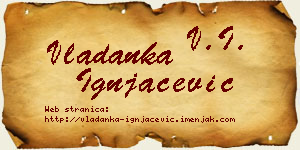 Vladanka Ignjačević vizit kartica
